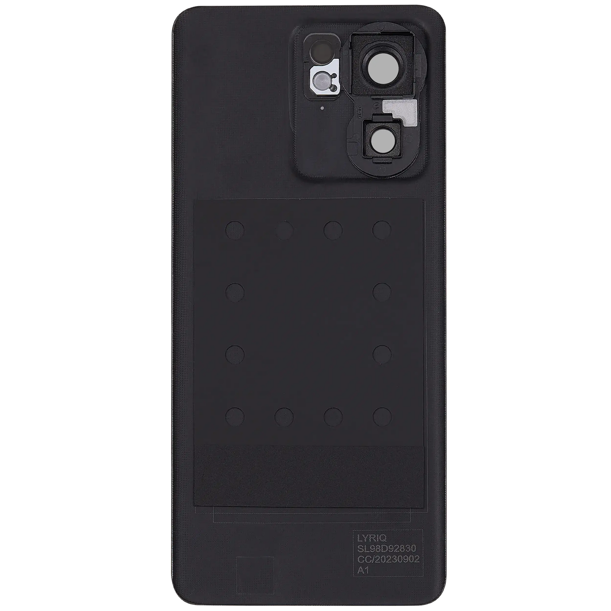 Back Cover Glass For Motorola Edge 40 (XT2303-2 / 2023) (Premium) (Eclipse Black) | SKU 107182129080 | image 3