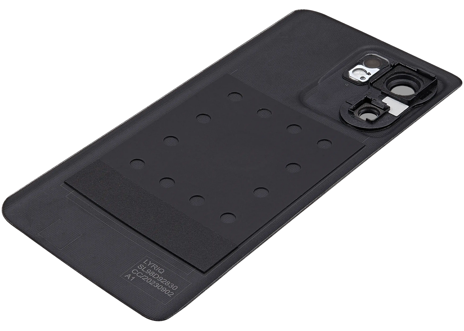 Back Cover Glass For Motorola Edge 40 (XT2303-2 / 2023) (Premium) (Eclipse Black) | SKU 107182129080 | image 5