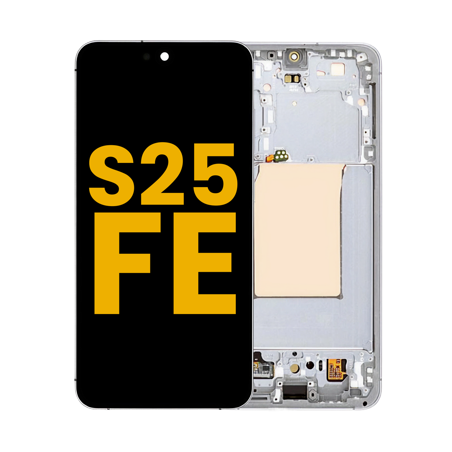 OLED Assembly With Frame For Samsung Galaxy S25 FE 5G (US & International Version) (Refurbished) (White)