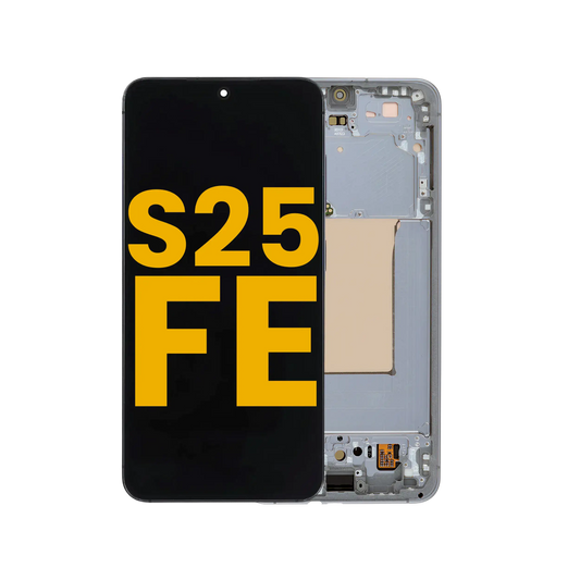 OLED Assembly With Frame For Samsung Galaxy S25 FE 5G (US & International Version) (Refurbished) (Jetblack)