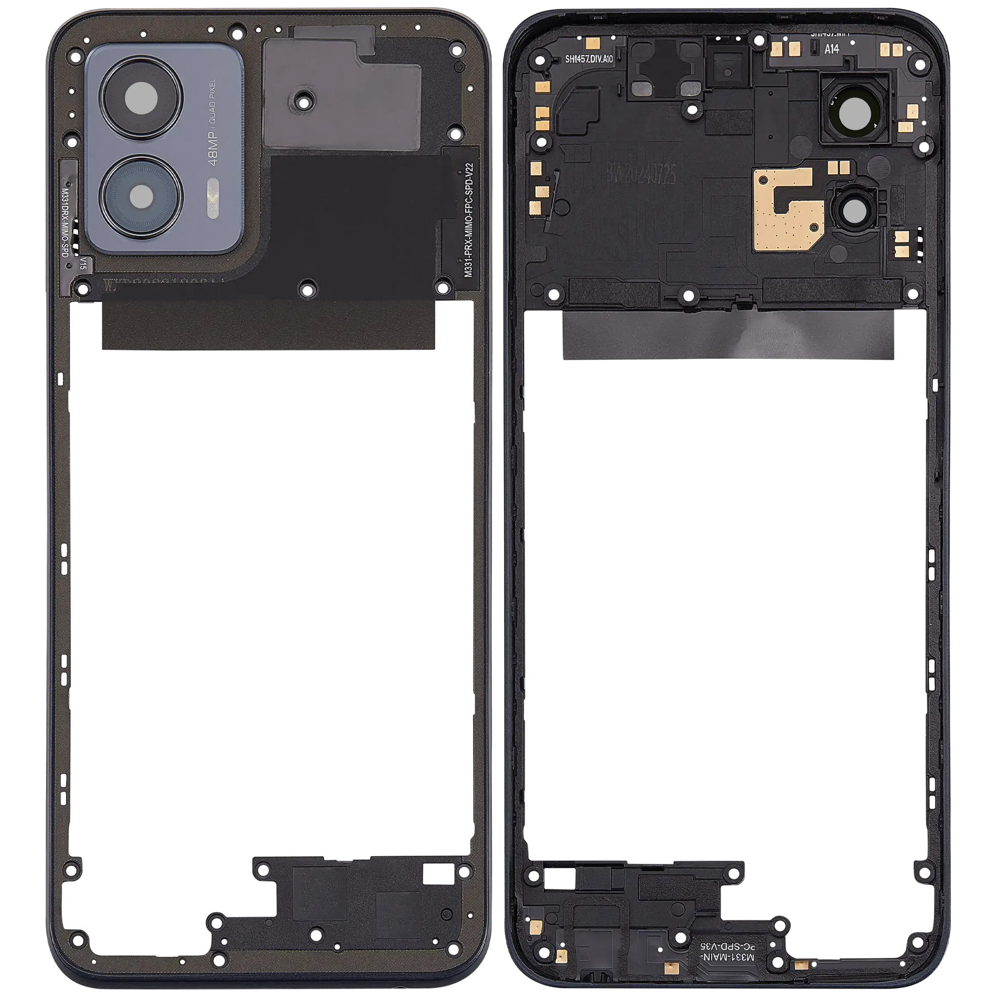 Mid-Frame Housing For Motorola Moto G 5G (XT2313 / 2023) (Premium) (Basalt Blue) replacement part SKU 107182129056 image 7