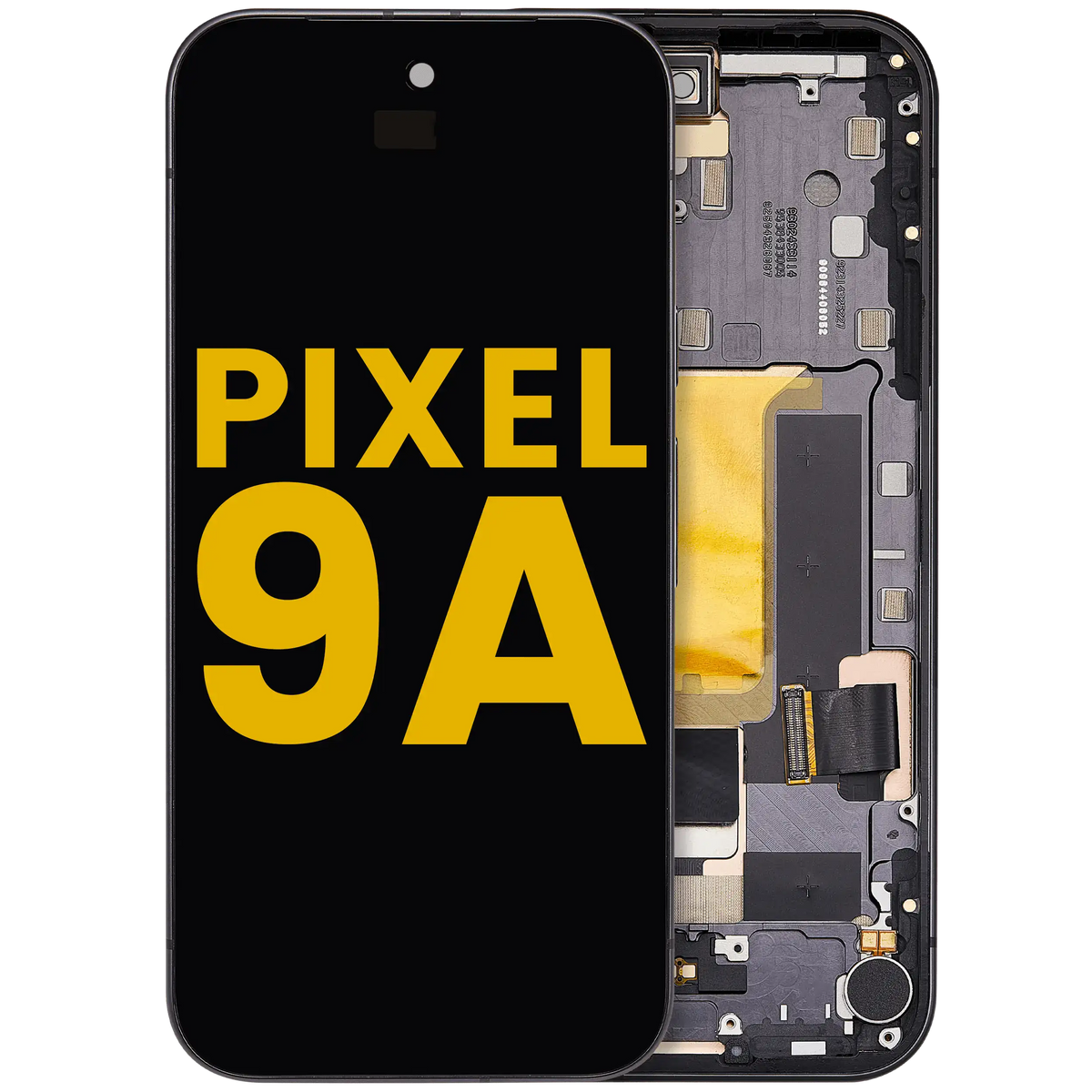 OLED Assembly With Frame (With Fingerprint Sensor ) For Google Pixel 9A (Refurbished) (Obsidian) - replacement part product view