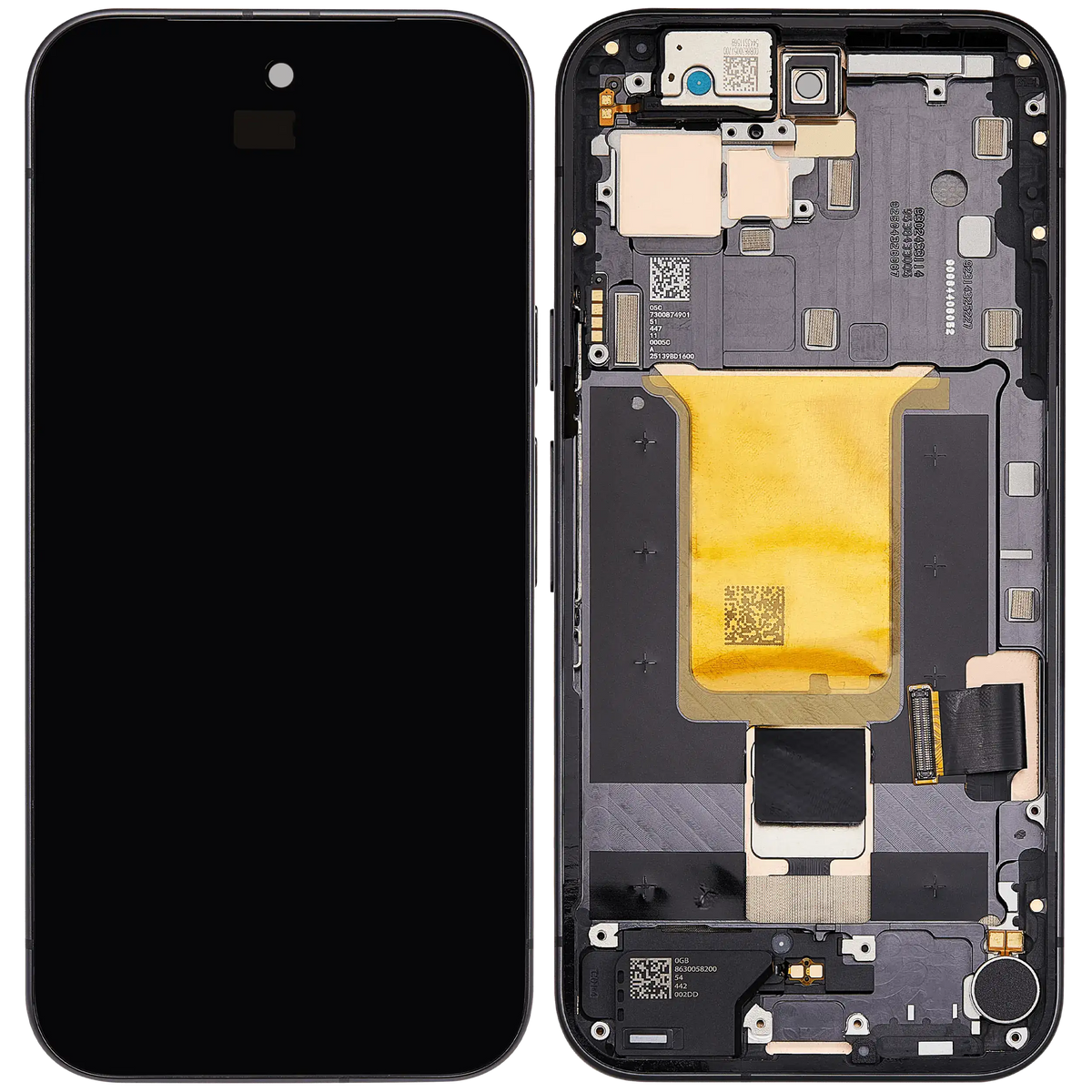 OLED Assembly With Frame (With Fingerprint Sensor ) For Google Pixel 9A (Refurbished) (Obsidian) - replacement part secondary detail