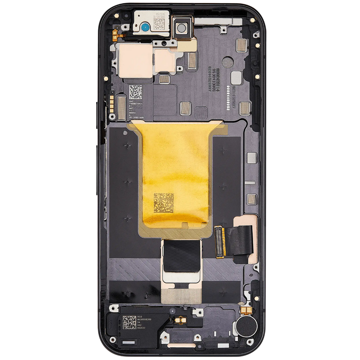 OLED Assembly With Frame (With Fingerprint Sensor ) For Google Pixel 9A (Refurbished) (Obsidian) - replacement part product view 9