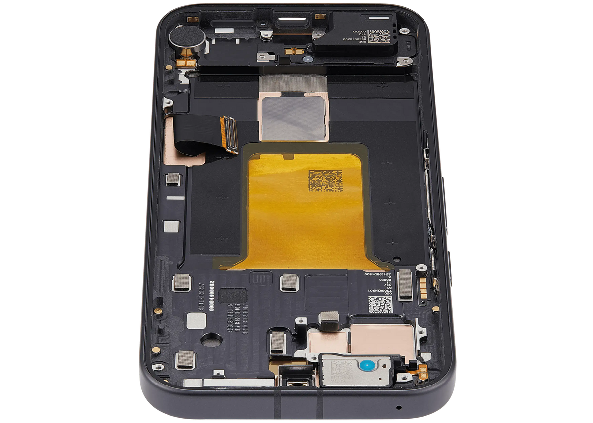 OLED Assembly With Frame (With Fingerprint Sensor ) For Google Pixel 9A (Refurbished) (Obsidian) - phone repair part close-up