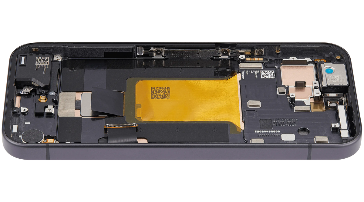 OLED Assembly With Frame (With Fingerprint Sensor ) For Google Pixel 9A (Refurbished) (Obsidian) - repair component detailed angle