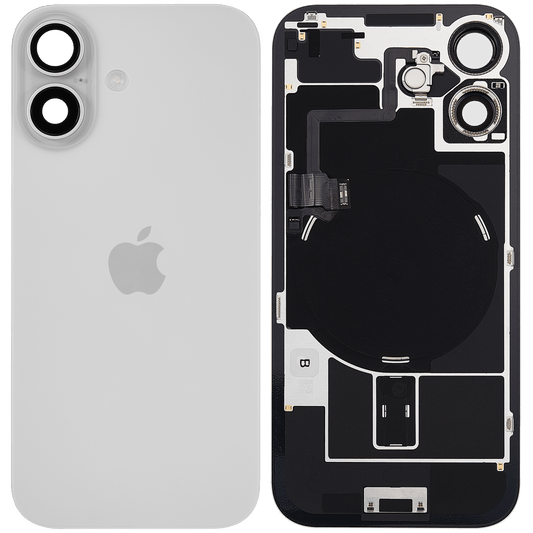 Back Glass w/ MagSafe Magnet & NFC & Flashlight Flex For iPhone 17 (Used OEM Pull: Grade A) (White)