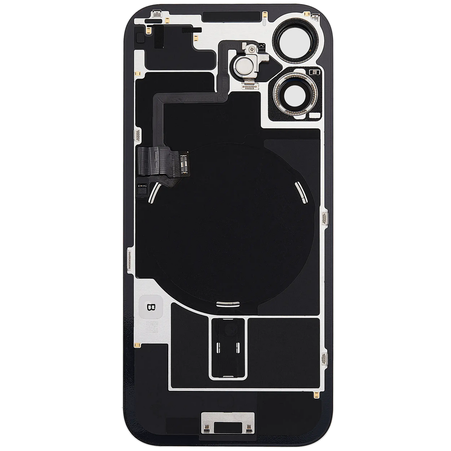Back Glass w/ MagSafe Magnet & NFC & Flashlight Flex For iPhone 17 (Used OEM Pull: Grade A) (White)