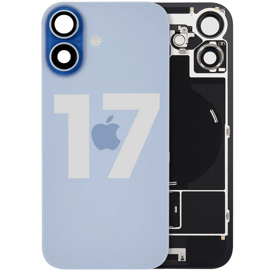 Back Glass w/ MagSafe Magnet & NFC & Flashlight Flex For iPhone 17 (Used OEM Pull: Grade C) (Mist Blue)