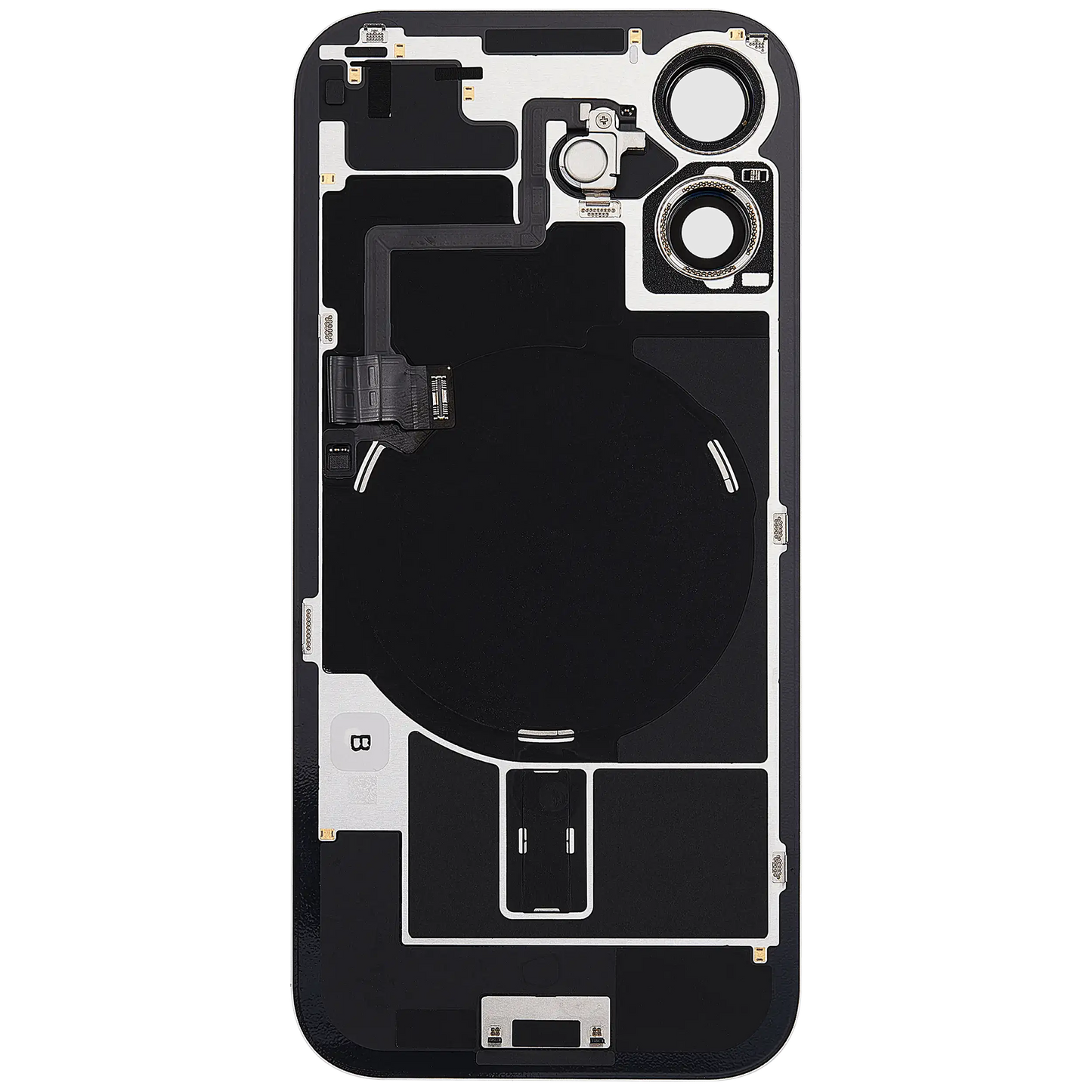 Back Glass w/ MagSafe Magnet & NFC & Flashlight Flex For iPhone 17 (Used OEM Pull: Grade A) (Mist Blue)