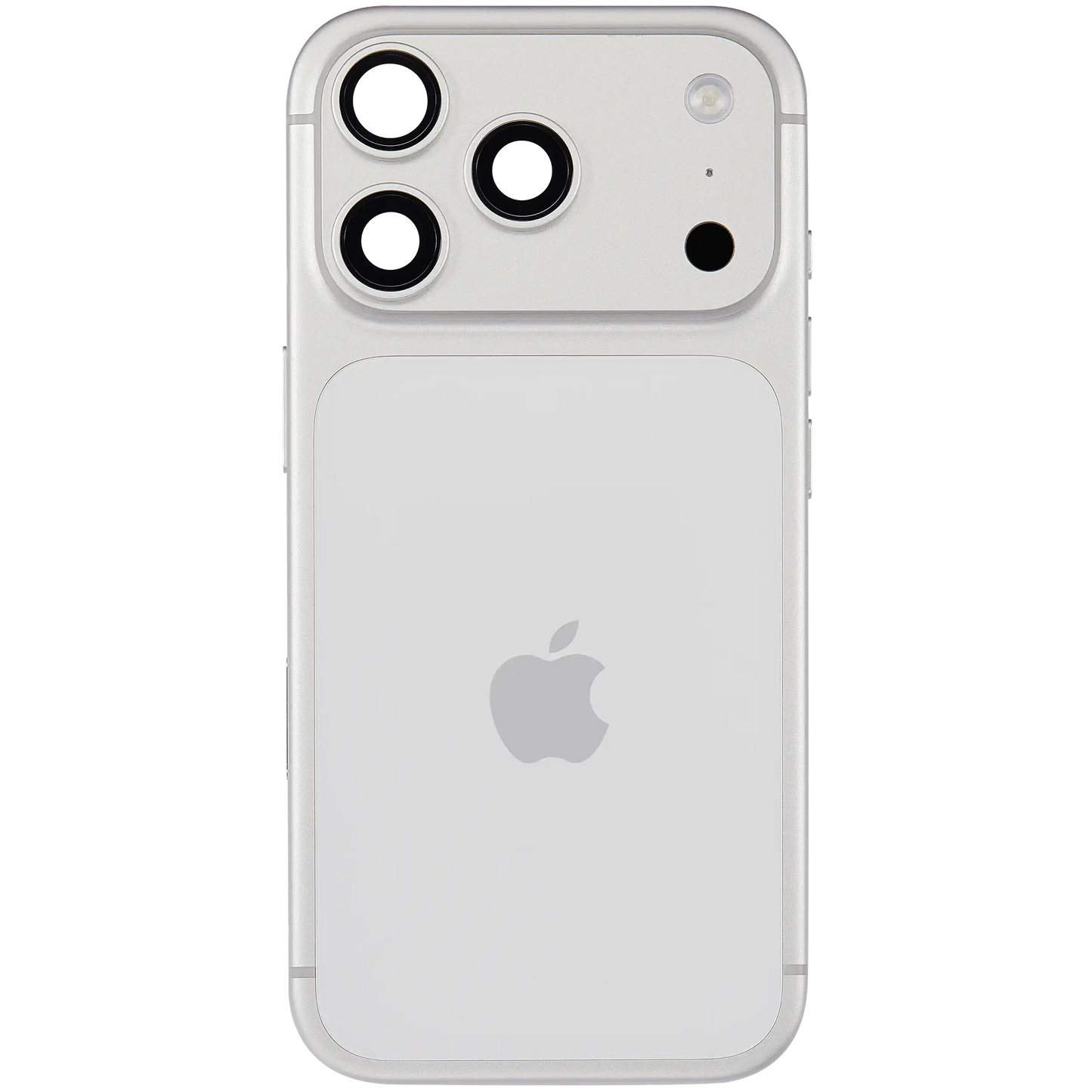 Back Housing W/ Charging Port Flex & Small Parts Compatible For iPhone 17 Pro (EU / Global Version) (Used OEM Pull: Grade A) (Silver)
