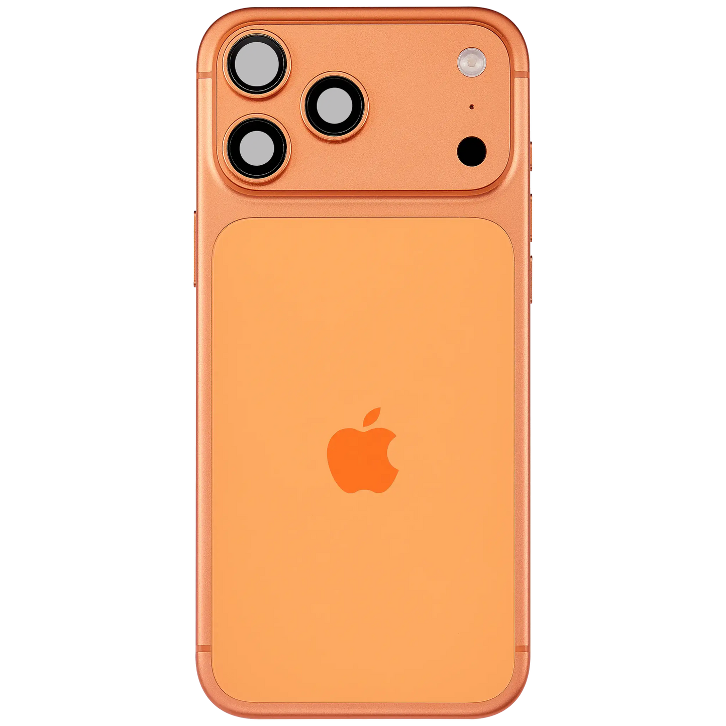 Back Housing W/ Charging Port Flex & Small Parts Compatible For iPhone 17 Pro Max (EU / Global Version) (Used OEM Pull: Grade A) (Cosmic Orange)