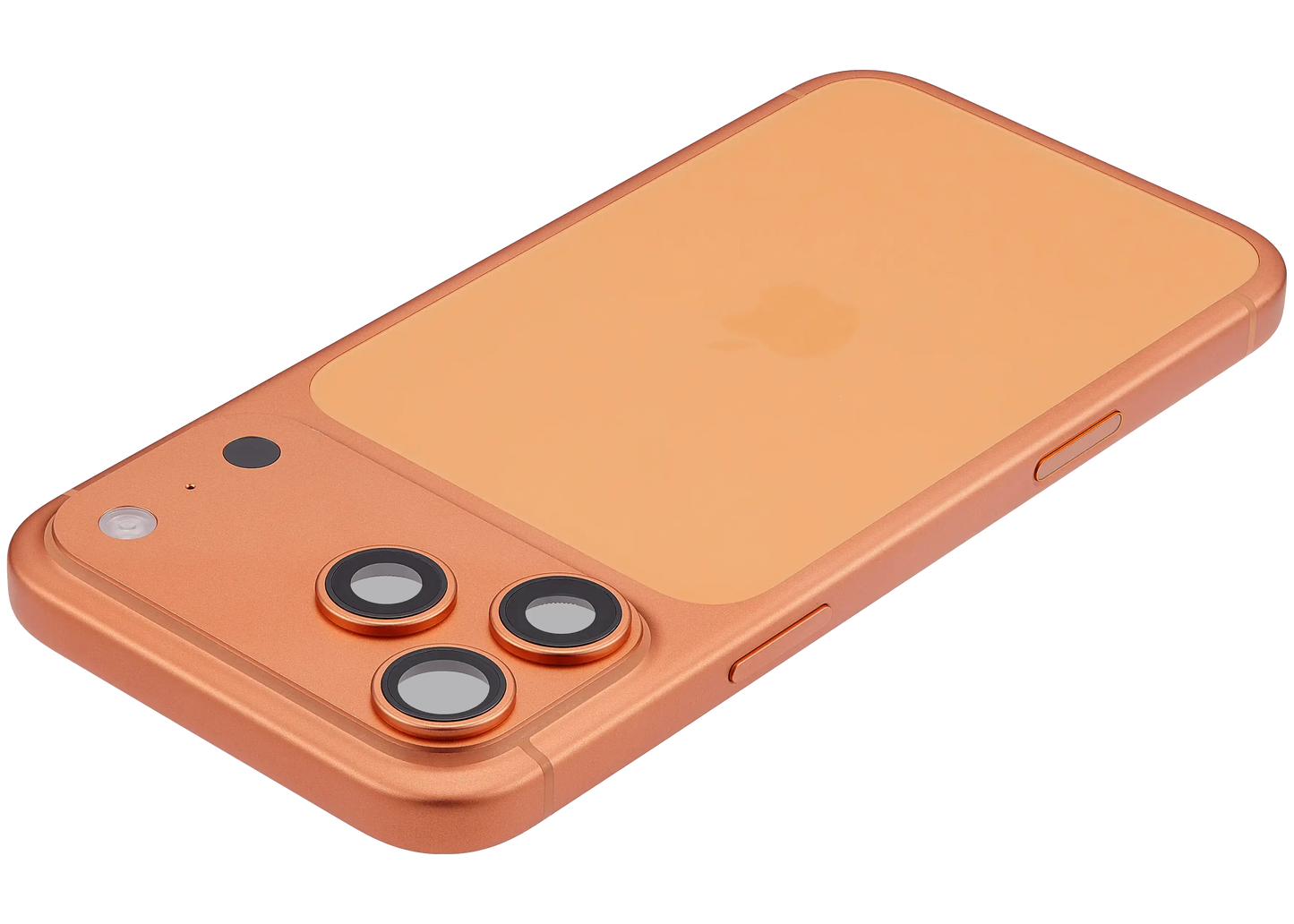 Back Housing W/ Charging Port Flex & Small Parts Compatible For iPhone 17 Pro Max (EU / Global Version) (Used OEM Pull: Grade A) (Cosmic Orange)