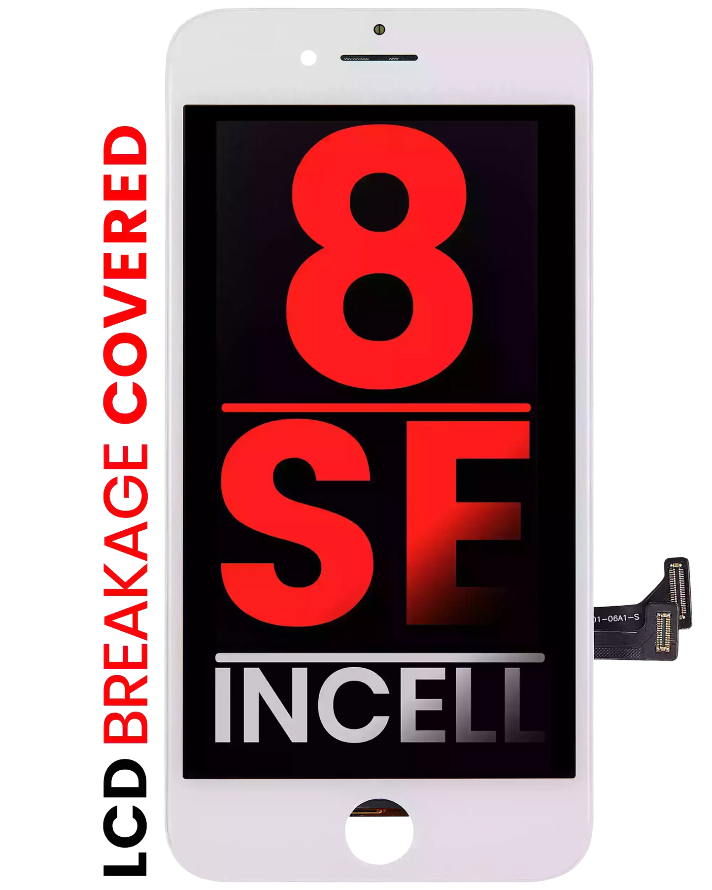 LCD Assembly With Steel Plate For iPhone 8 / SE (2020 / 2022) (Aftermarket Pro: XO7 Incell) (White)
