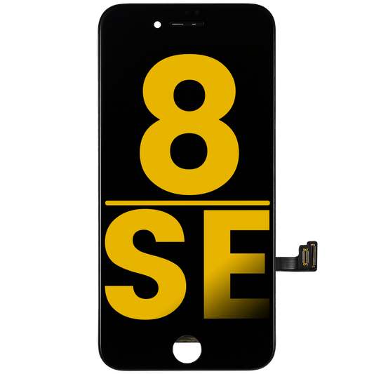 LCD Assembly With Steel Plate For iPhone 8 / SE (2020 / 2022) (Refurbished) (Black)