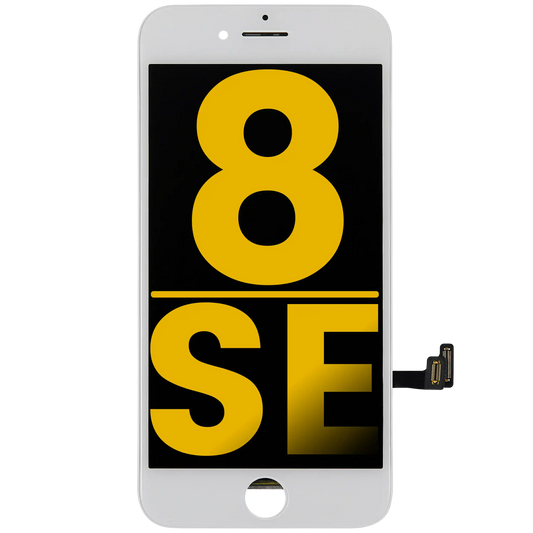 LCD Assembly With Steel Plate For iPhone 8 / SE (2020 / 2022) (Refurbished) (White)
