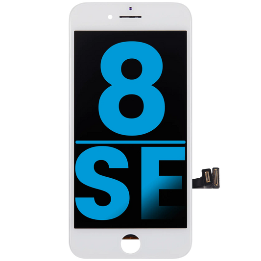 LCD Assembly With Steel Plate For iPhone 8 / SE (2020 / 2022) (Aftermarket) (White)