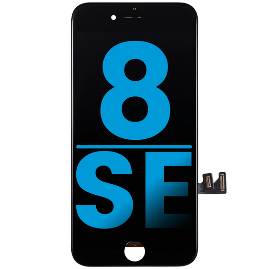 LCD Assembly With Steel Plate For iPhone 8 / SE (2020 / 2022) (Aftermarket) (Black)