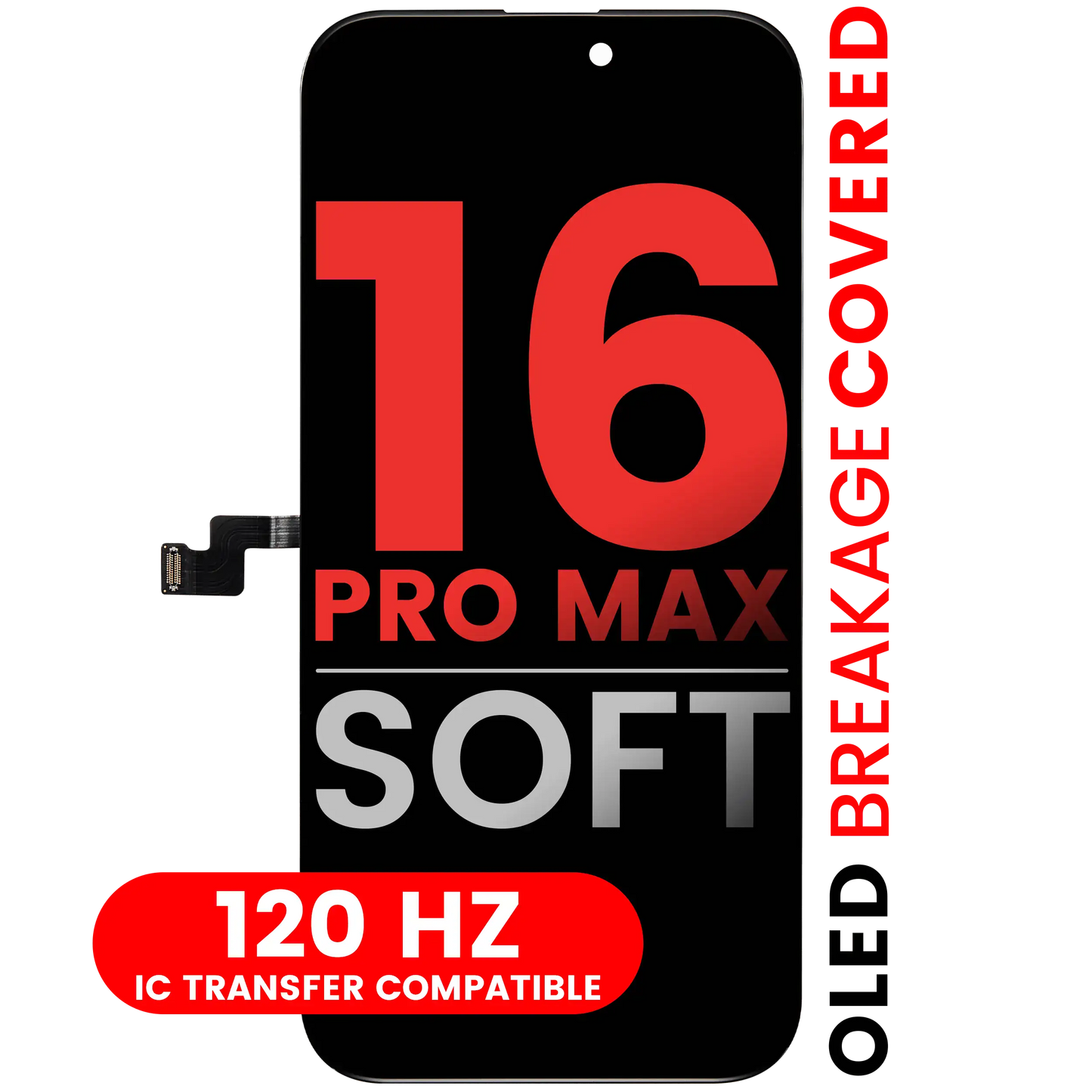 OLED Assembly For iPhone 16 Pro Max (Aftermarket Pro: XO7 Soft) (120HZ)