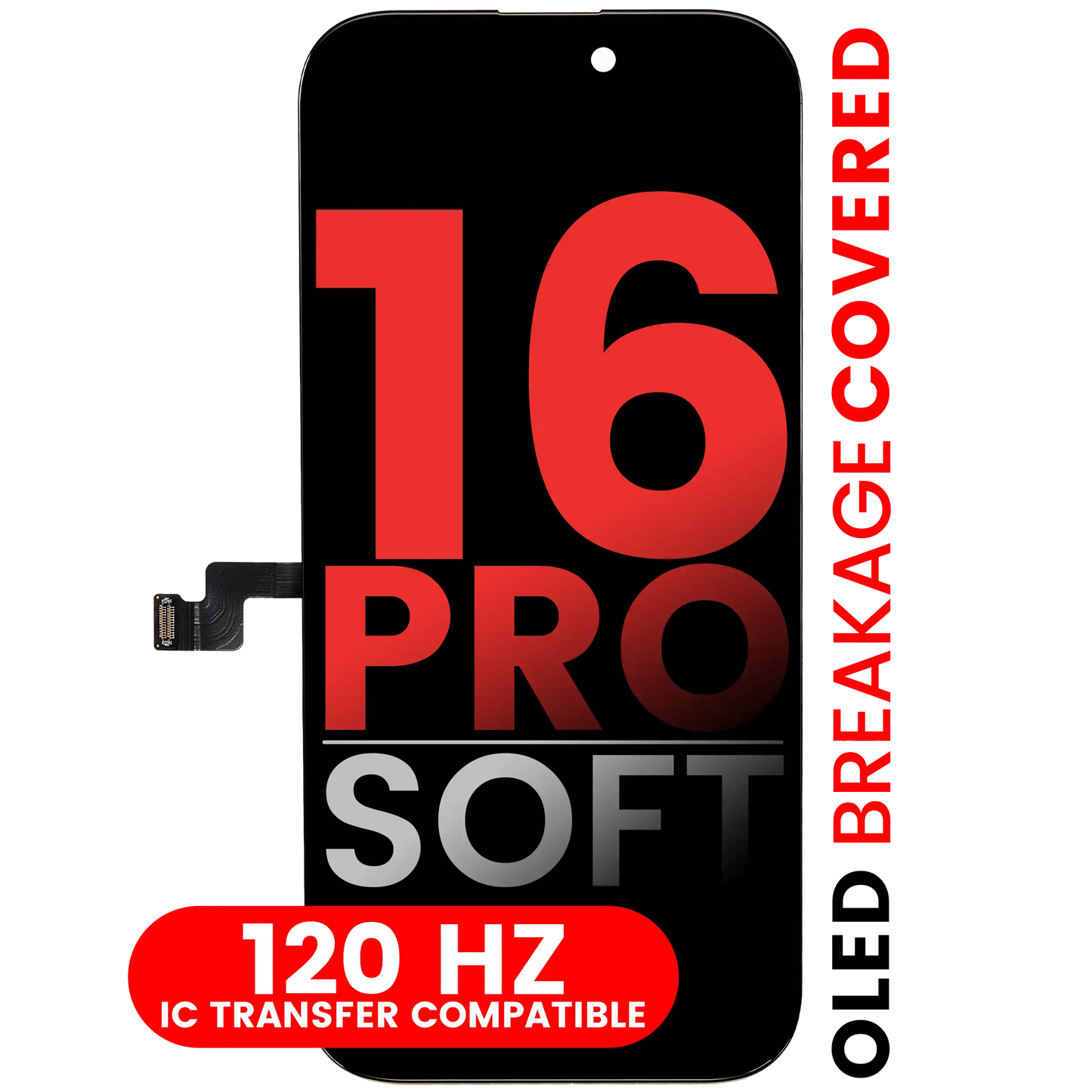 OLED Assembly For iPhone 16 Pro (Aftermarket Pro: XO7 Soft) (120HZ)