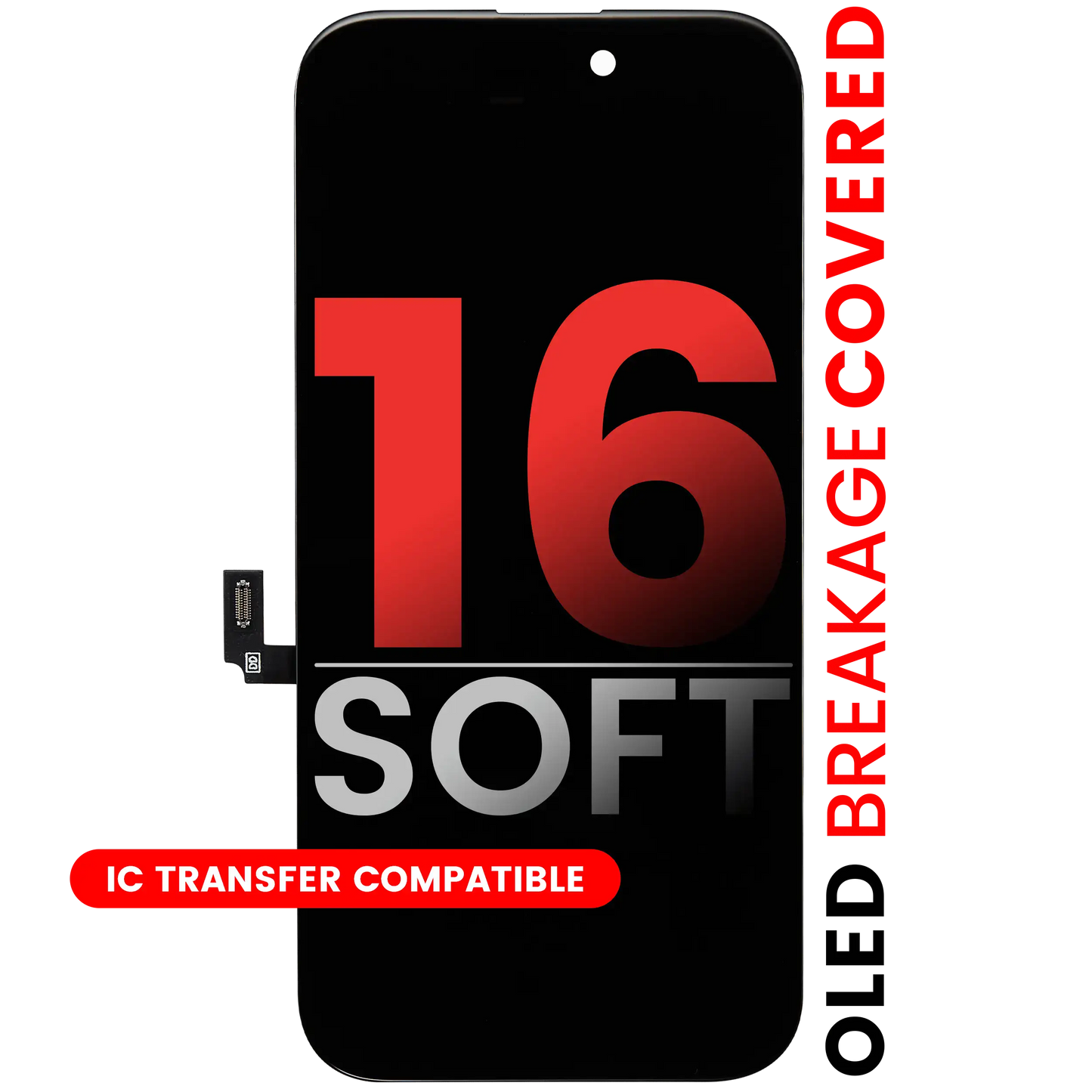 OLED Assembly For iPhone 16 (Aftermarket Pro: XO7 Soft)