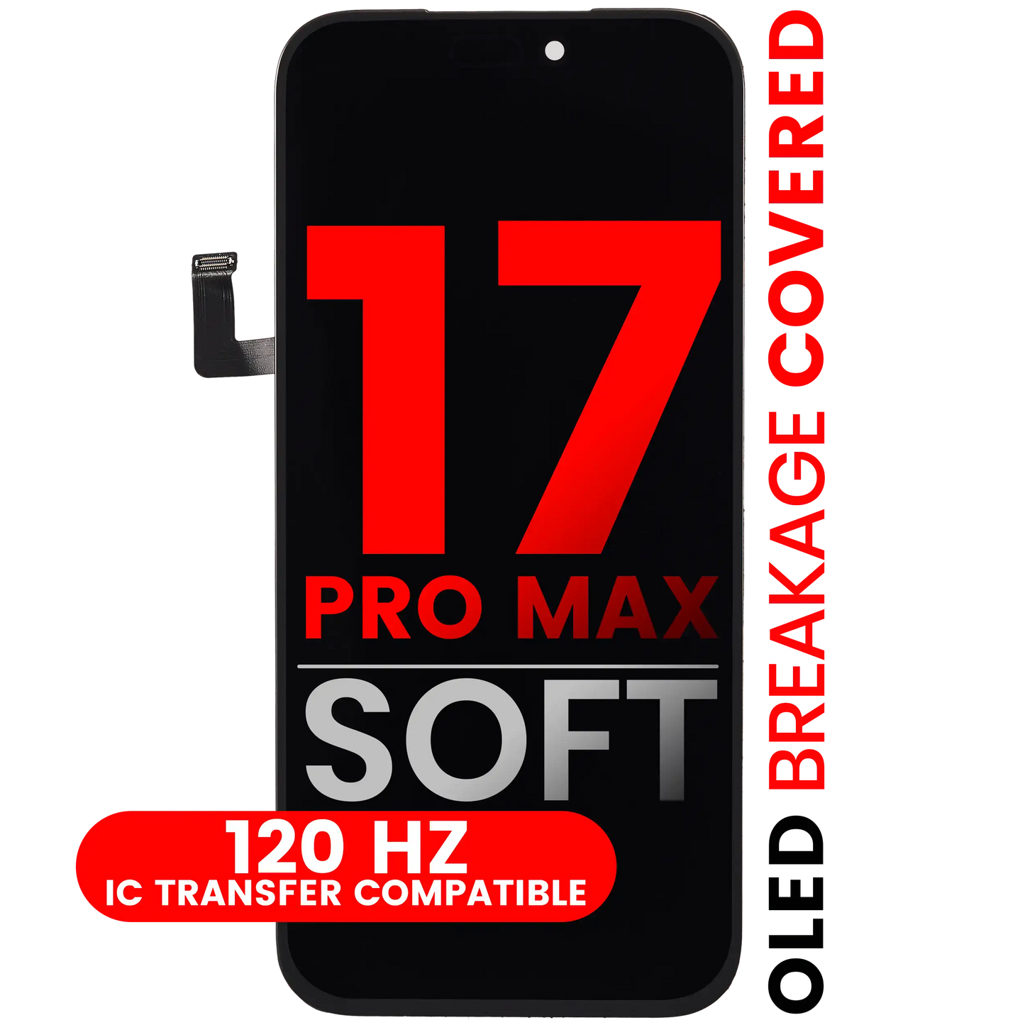 OLED Assembly Compatible For iPhone 17 Pro Max (Aftermarket Pro: XO7 Soft) (120HZ)