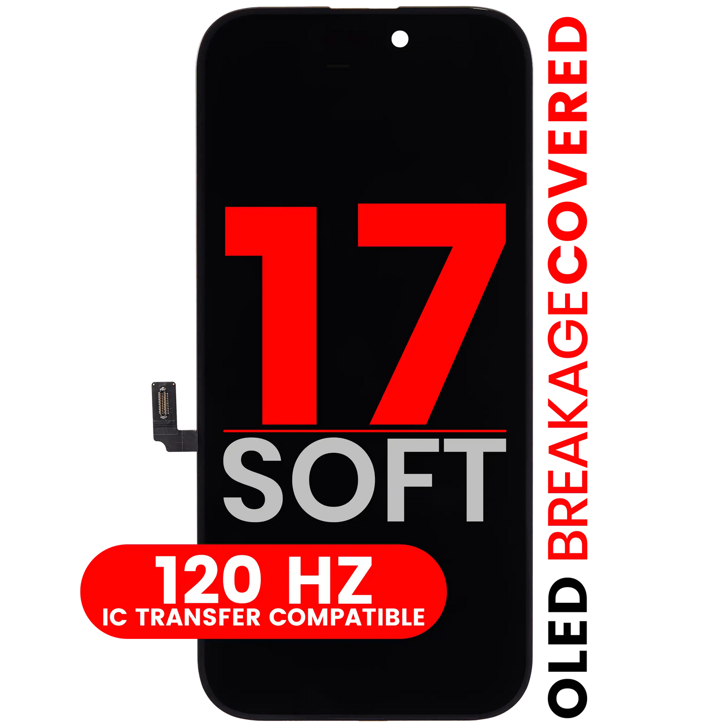 OLED Assembly For iPhone 17 (Aftermarket Pro: XO7 Soft) (120HZ)