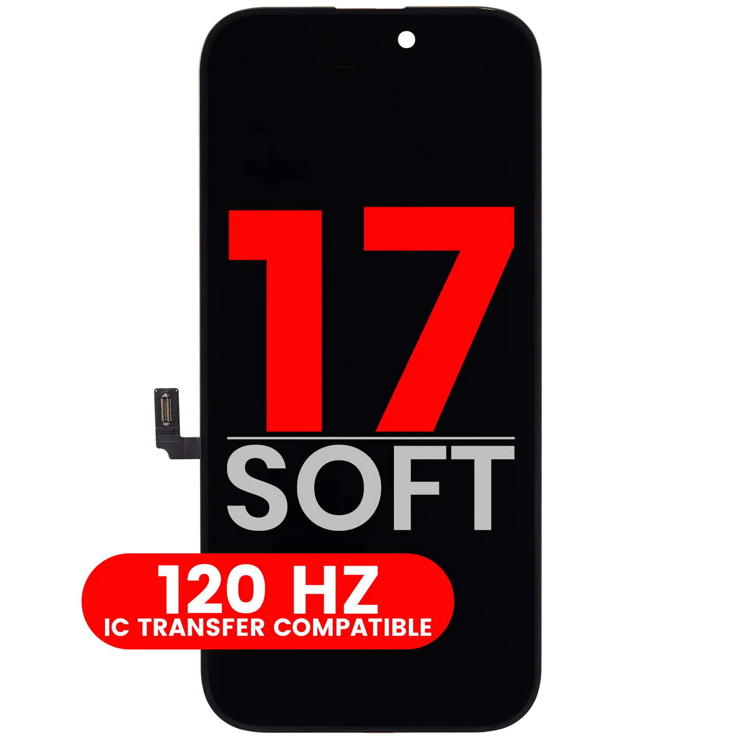 OLED Assembly For iPhone 17 (Aftermarket Plus: Soft) (120HZ)