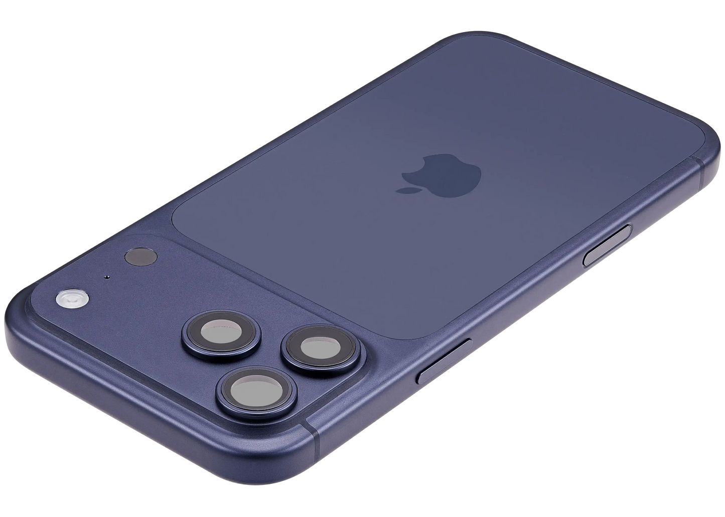 Back Housing W/ Charging Port Flex & Small Parts Compatible For iPhone 17 Pro Max (EU / Global Version) (Used OEM Pull: Grade A) (Deep Blue)