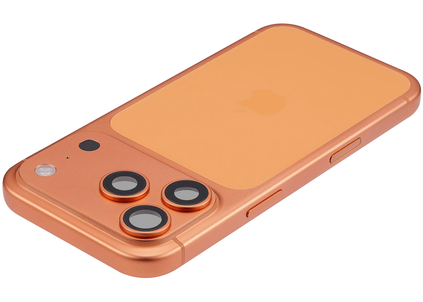 Back Housing W/ Charging Port Flex & Small Parts Compatible For iPhone 17 Pro (EU / Global Version) (Used OEM Pull: Grade A) (Cosmic Orange)