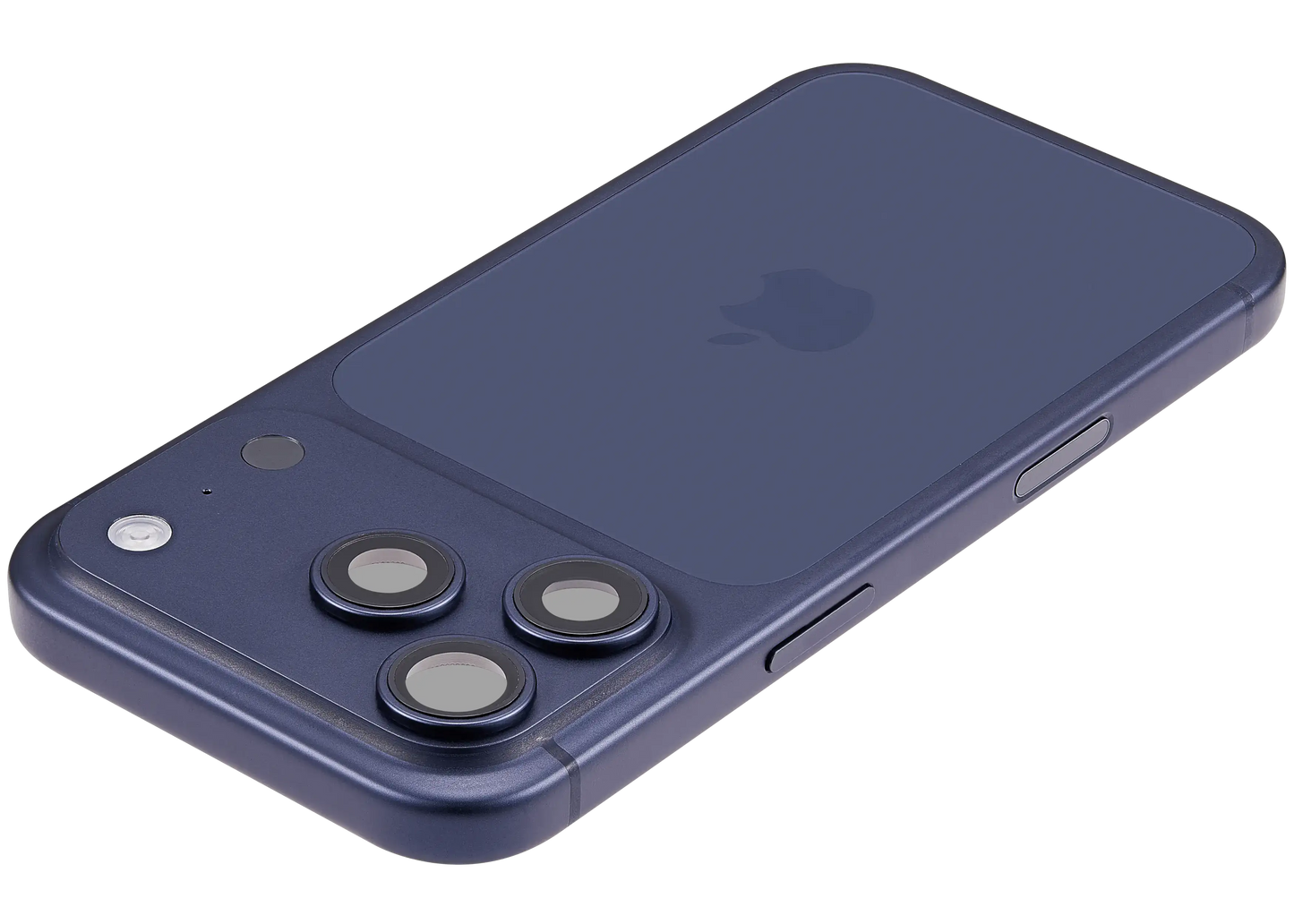 Back Housing W/ Charging Port Flex & Small Parts Compatible For iPhone 17 Pro (EU / Global Version) (Used OEM Pull: Grade A) (Deep Blue)