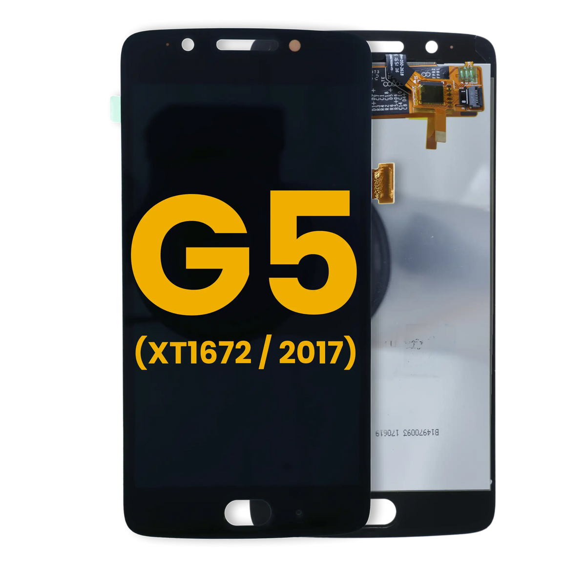 LCD Assembly Without Frame For Motorola Moto G5 (XT1672 / 2017) (Refurbished) (Black) | compatible mobile phone replacement part | SKU 107082049401 | product image 1