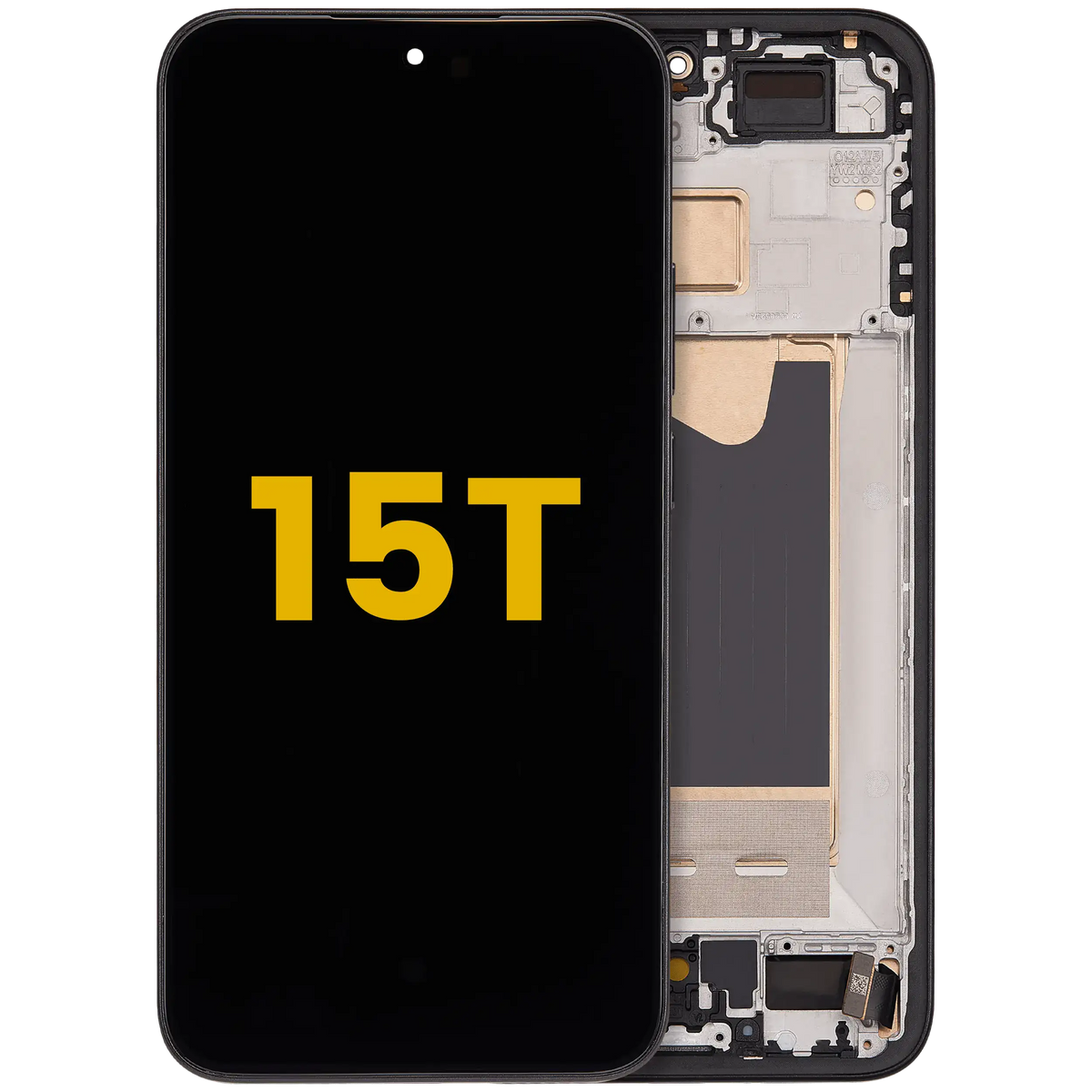 OLED Assembly With Frame For Xiaomi 15T (Refurbished) (Black) – replacement part product view – OLED Display Replacement for phone repair