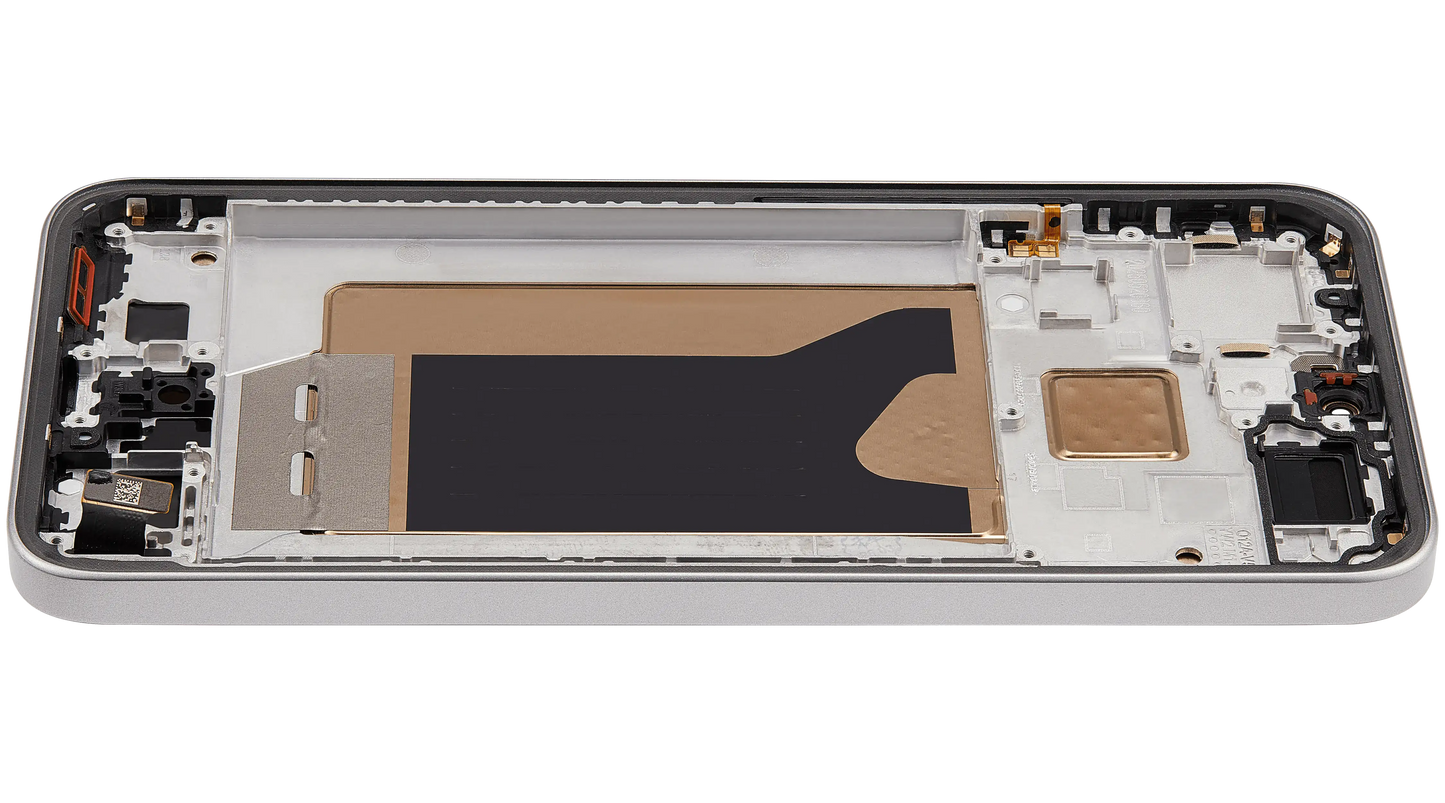 OLED Assembly With Frame For Xiaomi 15T (Refurbished) (Gray) – phone repair part product angle – OLED Display Replacement for phone repair
