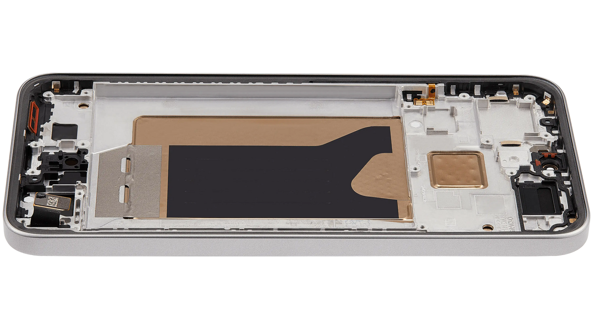 OLED Assembly With Frame For Xiaomi 15T (Refurbished) (Gray) – phone repair part product angle – OLED Display Replacement for phone repair