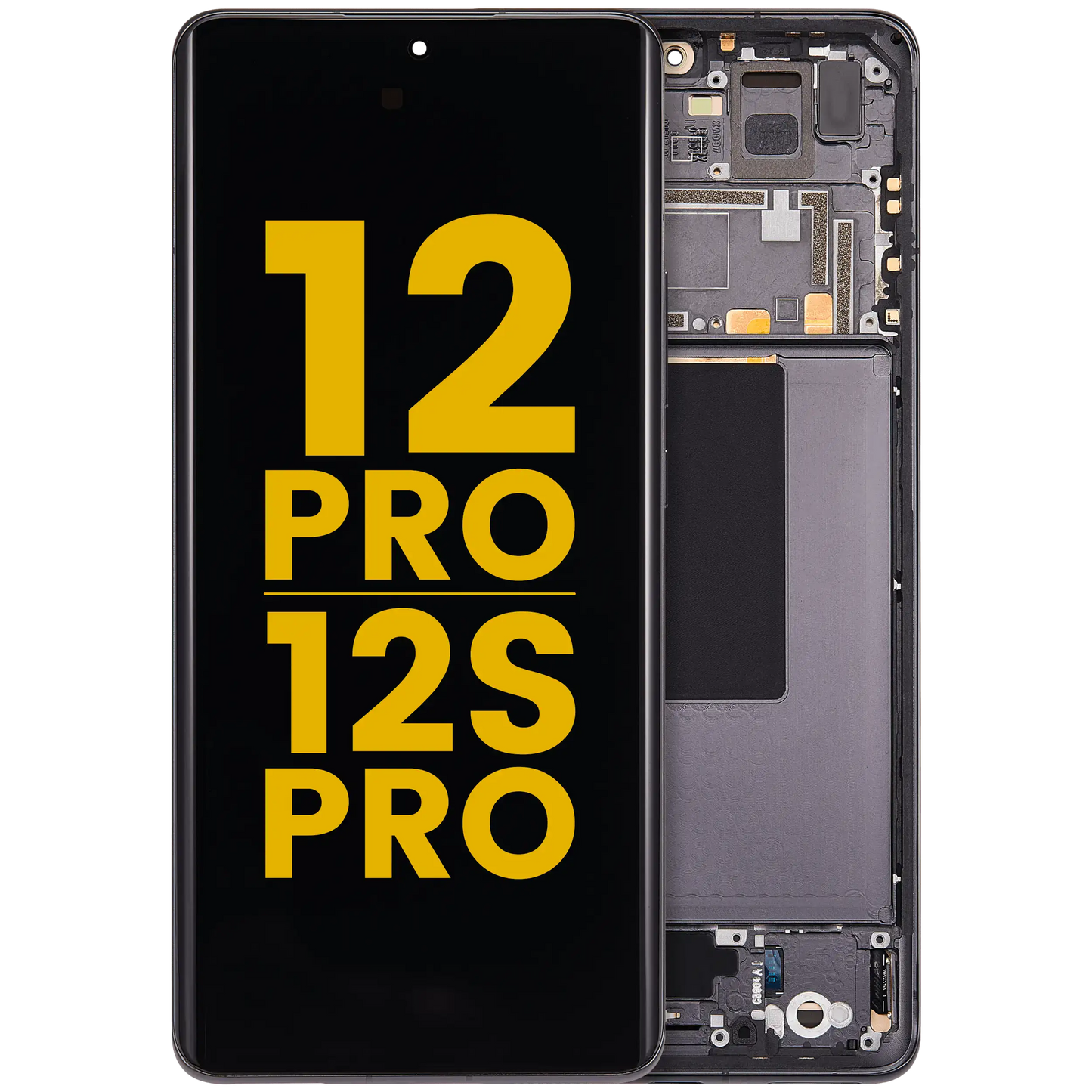 OLED Assembly With Frame For Xiaomi 12 Pro / 12S Pro (Refurbished) (Gray) – replacement part product view – OLED Display Replacement for phone repair