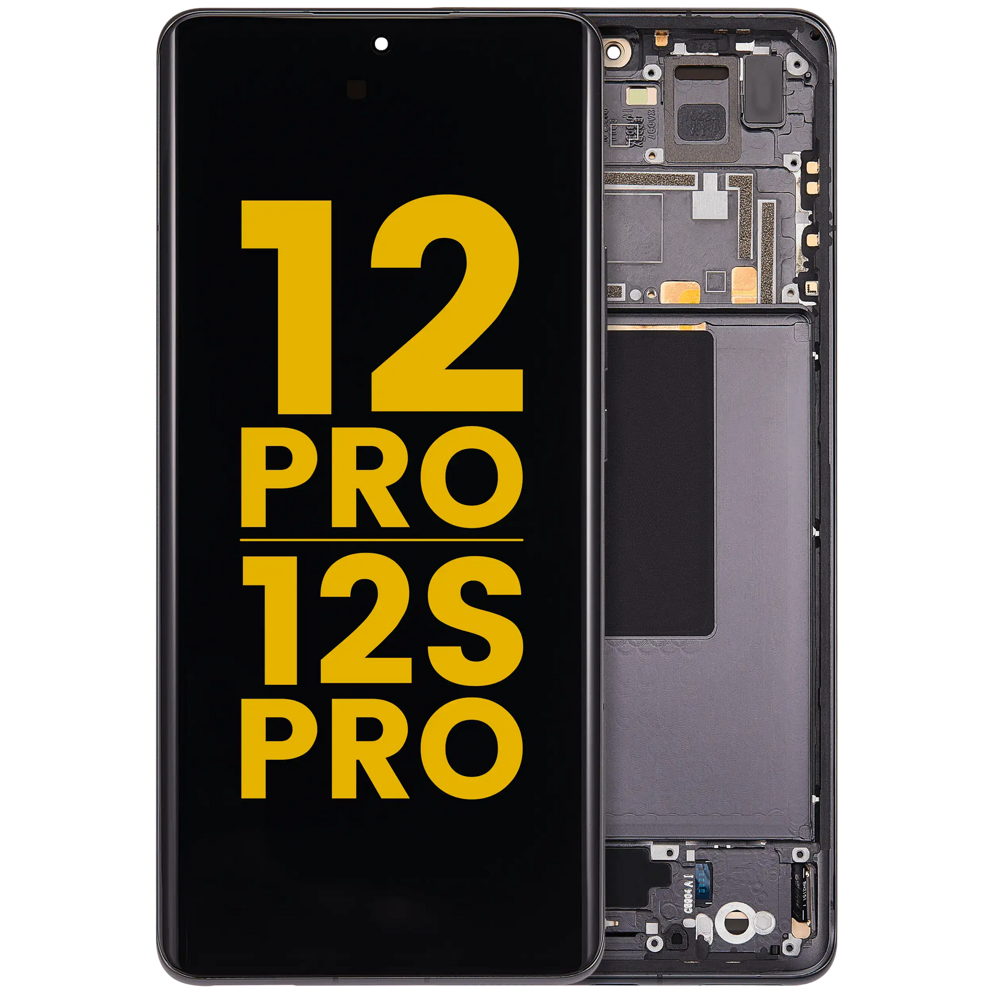 OLED Assembly With Frame For Xiaomi 12 Pro / 12S Pro (Refurbished) (Gray) – replacement part product view – OLED Display Replacement for phone repair