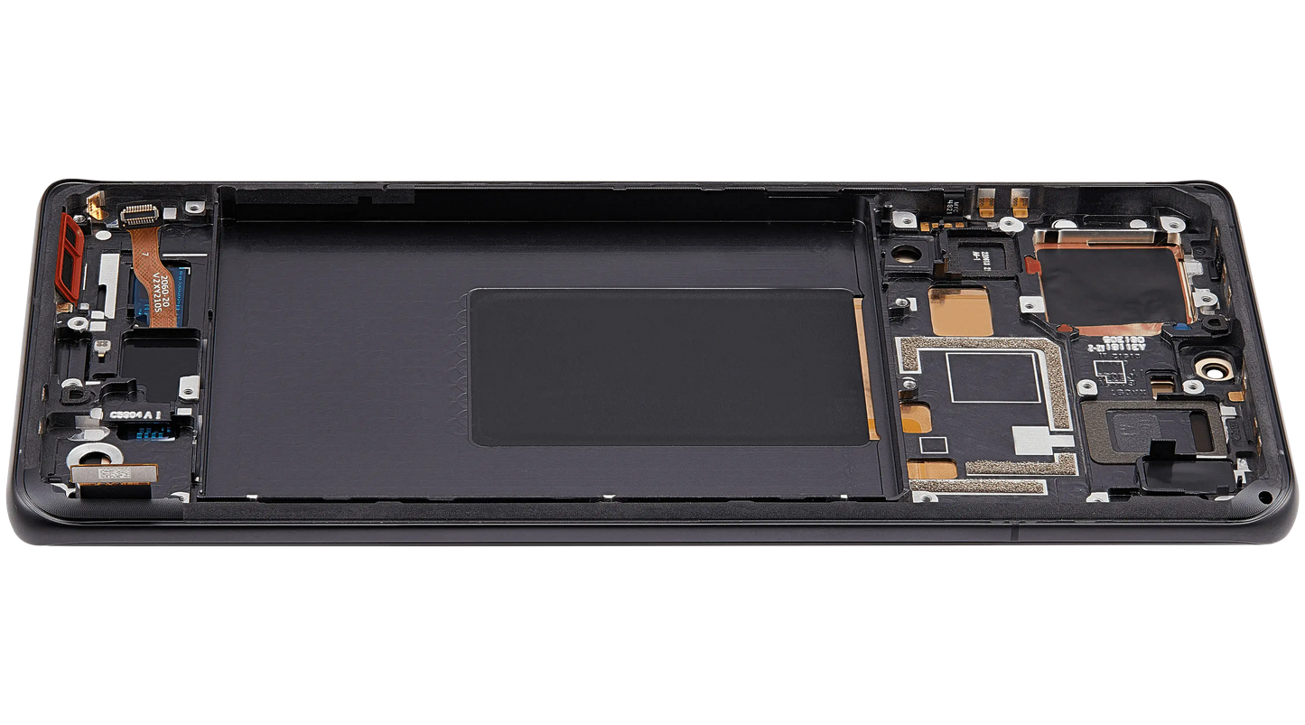 OLED Assembly With Frame For Xiaomi 12 Pro / 12S Pro (Refurbished) (Gray) – phone repair part product angle – OLED Display Replacement for phone repair