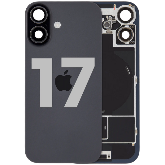 Back Glass w/ MagSafe Magnet & NFC & Flashlight Flex Compatible For iPhone 17 (Used OEM Pull: Grade A) (Black) — product photo 1