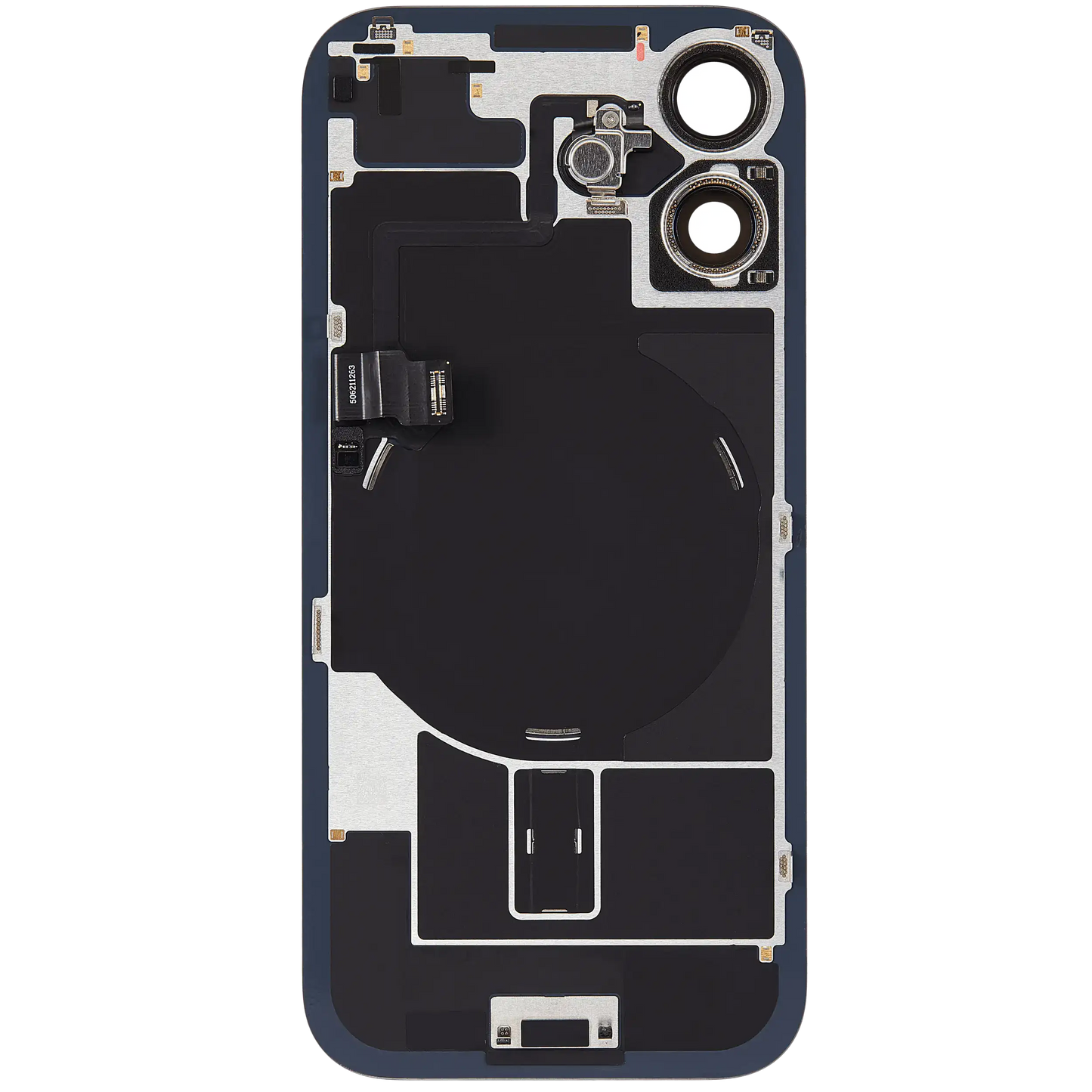 Back Glass w/ MagSafe Magnet & NFC & Flashlight Flex Compatible For iPhone 17 (Used OEM Pull: Grade A) (Black)