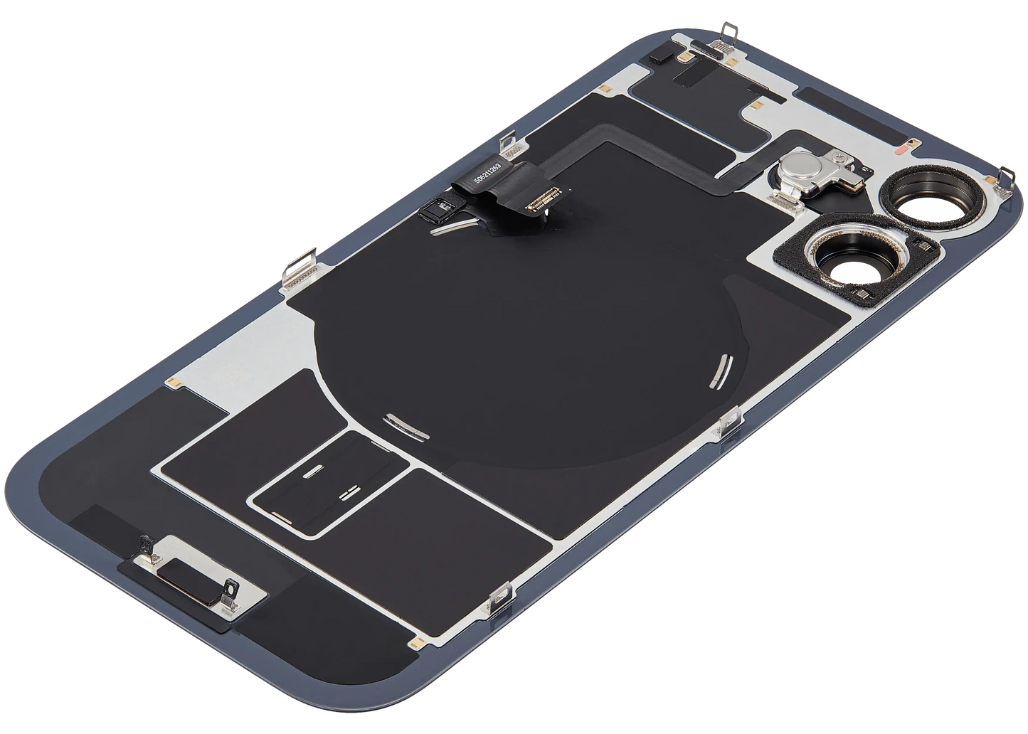Back Glass w/ MagSafe Magnet & NFC & Flashlight Flex Compatible For iPhone 17 (Used OEM Pull: Grade A) (Black)