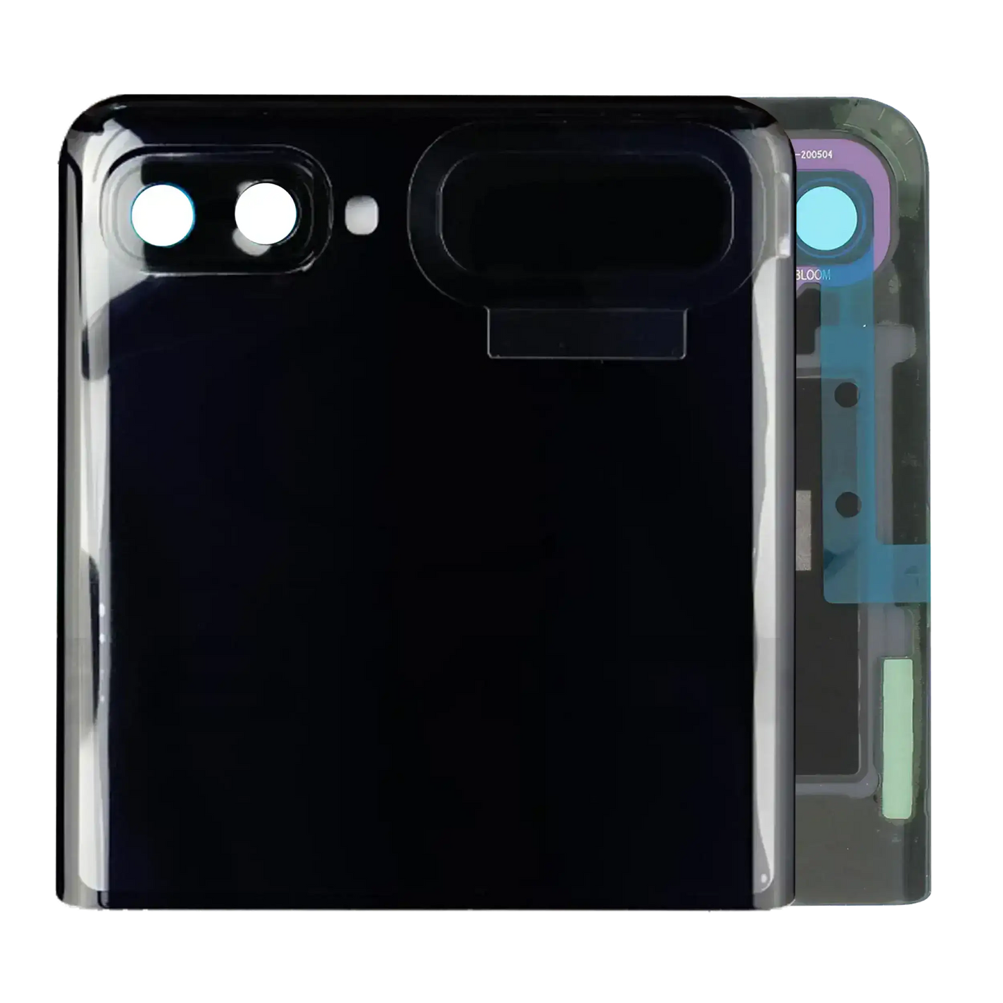 Outer OLED Assembly With Frame For Samsung Galaxy Z Flip 4G (F700) / Z Flip 5G (F707) (Service Pack) (Mirror Black) - Main View | Tech Drip Canada
