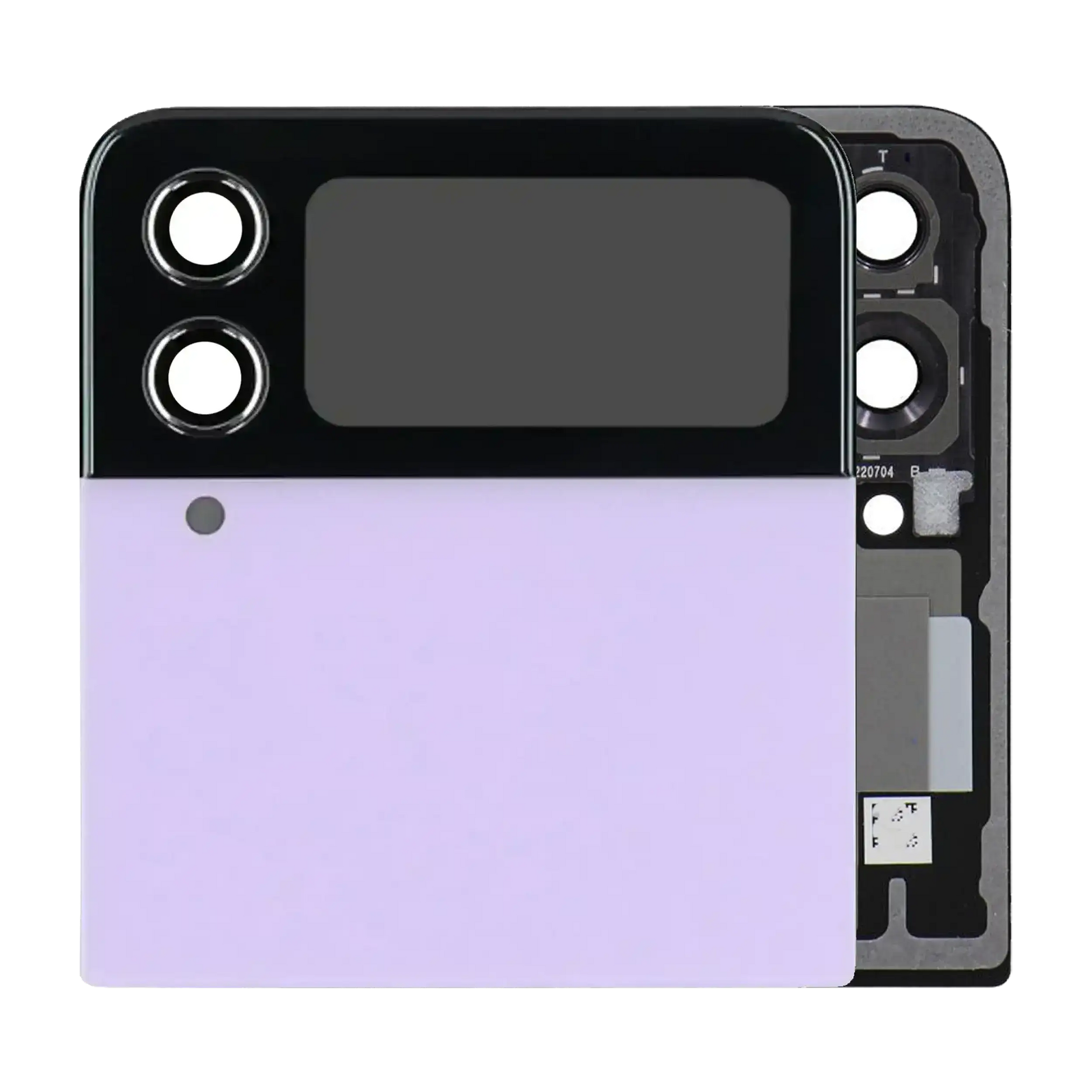 Buy Outer OLED Assembly For Samsung Galaxy Z Flip 4 5G (Used OEM Pull: Grade B/C) (Bora Purple) - High Quality Replacement Part - View 1 | TechDrip Canada