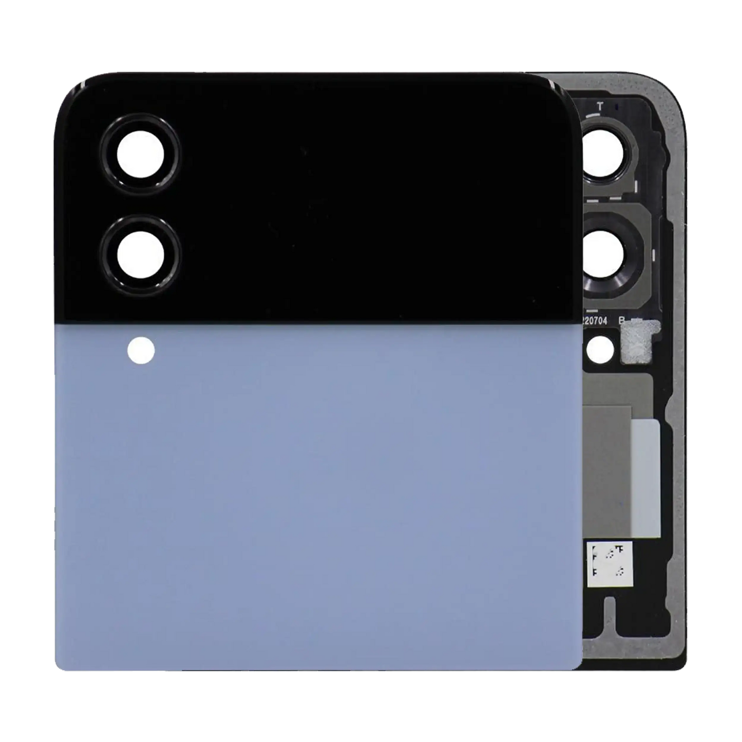 Buy Outer OLED Assembly For Samsung Galaxy Z Flip 4 5G (Used OEM Pull: Grade B/C) (Blue) - High Quality Replacement Part - View 1 | TechDrip Canada