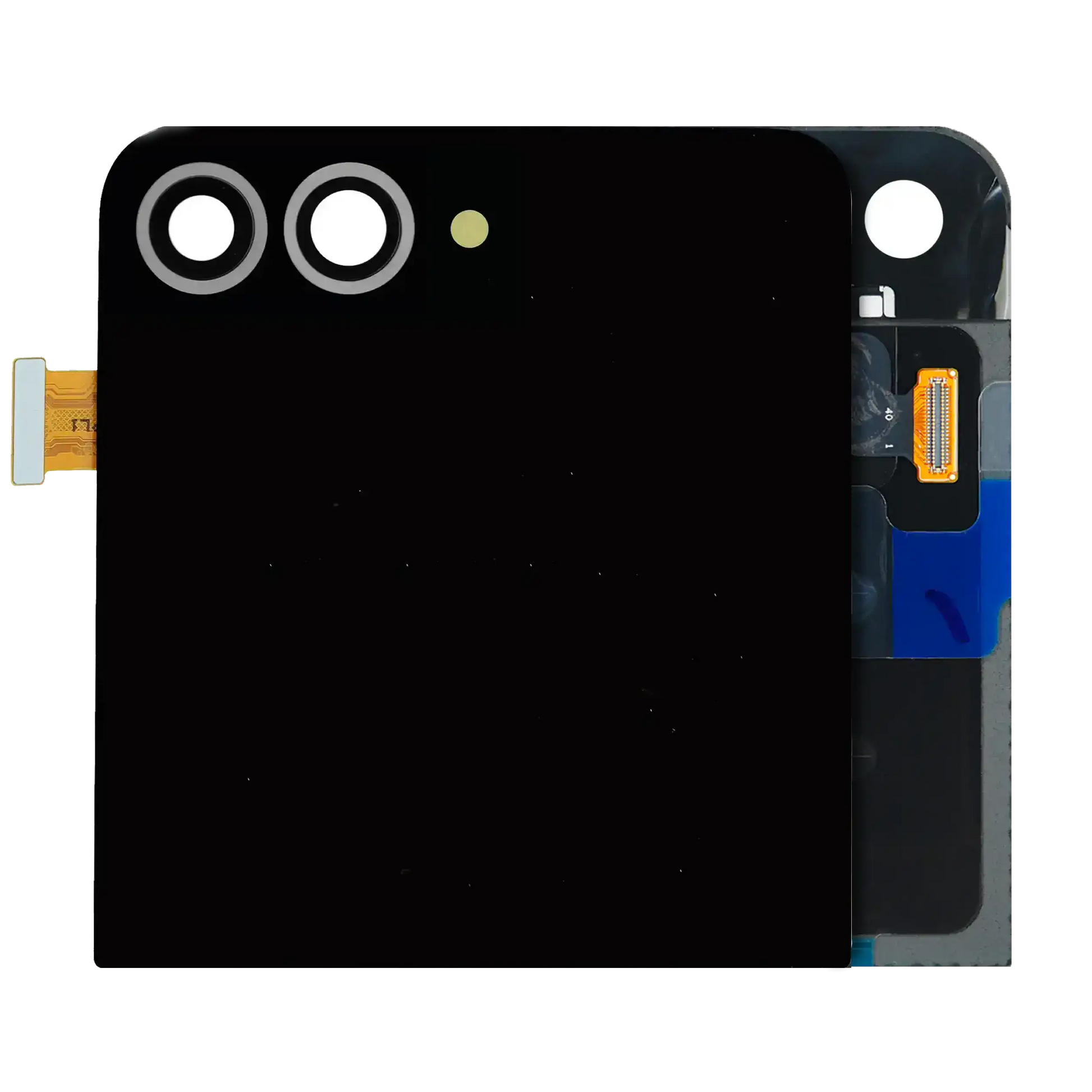 Outer OLED Assembly For Samsung Galaxy Z Flip 6 5G (US & International) (Used OEM Pull: Grade B/C) (Silver Shadow)