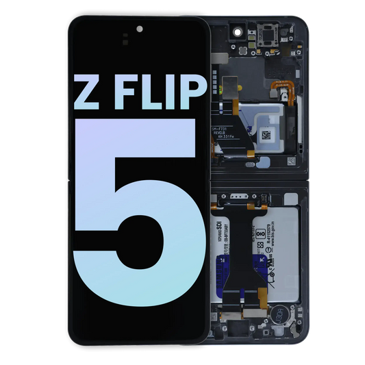 Inner OLED Assembly With Frame For Samsung Galaxy Z Flip 5 5G (US & International) (Service Pack) (Gray) - View 1 | TechDrip Canada