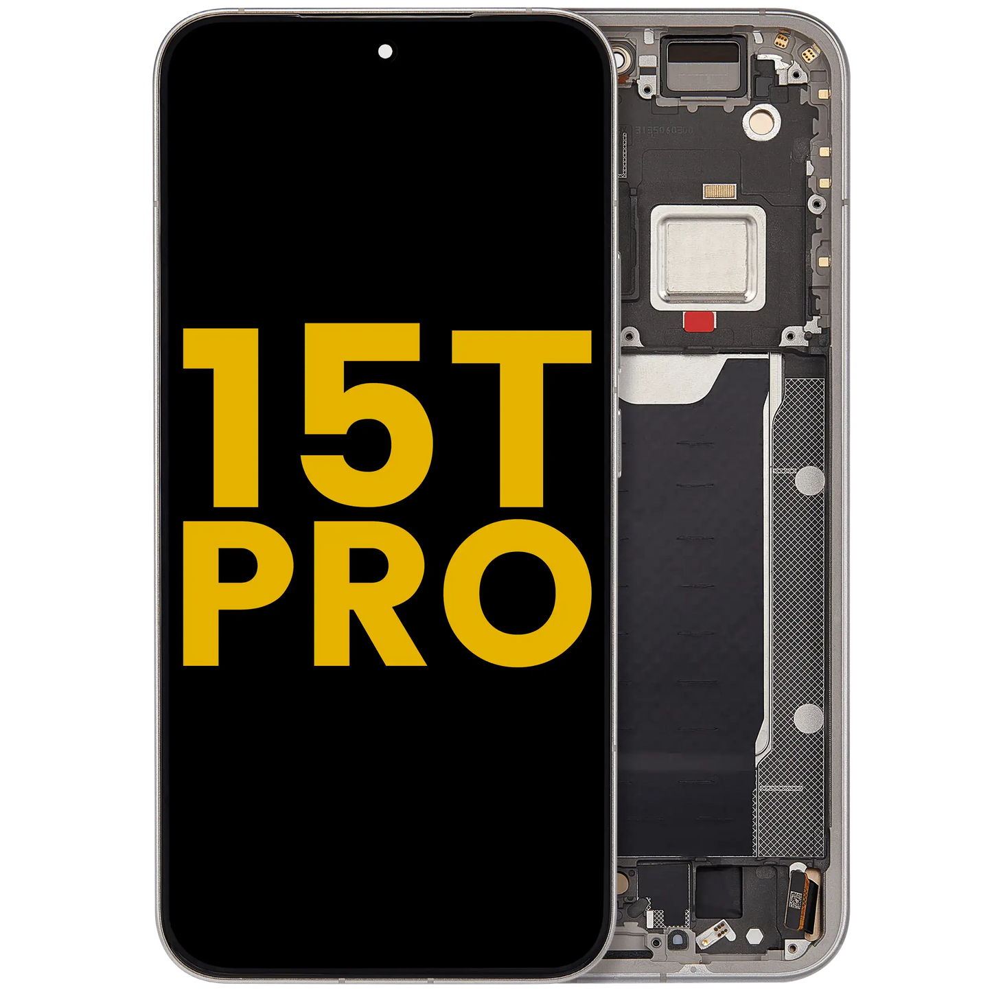 OLED Assembly With Frame For Xiaomi 15T Pro (Refurbished) (Gray) – replacement part product view – OLED Display Replacement for phone repair