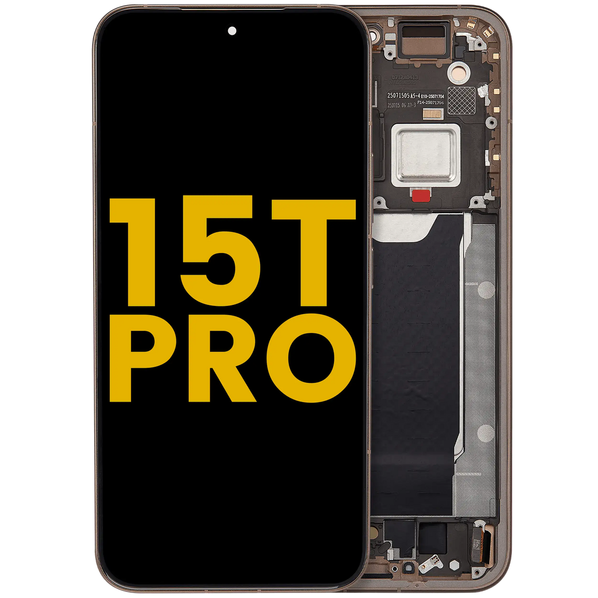OLED Assembly With Frame For Xiaomi 15T Pro (Refurbished) (Mocha Gold) – replacement part product view – OLED Display Replacement for phone repair