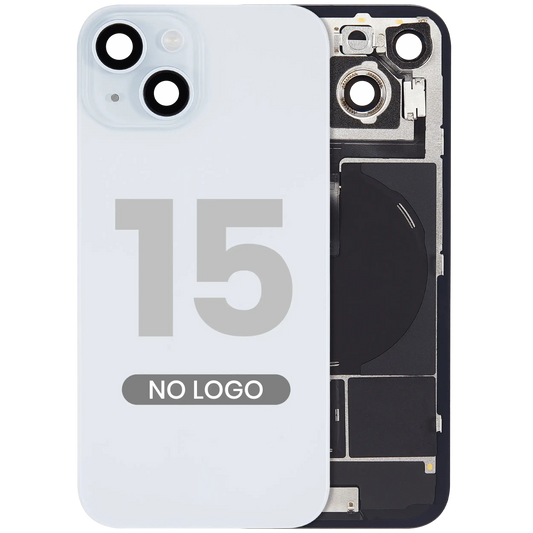 Back Glass w/ MagSafe Magnet & NFC & Flashlight Flex For iPhone 15 (Aftermarket) (Blue) (No Logo)