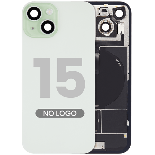 Back Glass w/ MagSafe Magnet & NFC & Flashlight Flex For iPhone 15 (Aftermarket) (Green) (No Logo)
